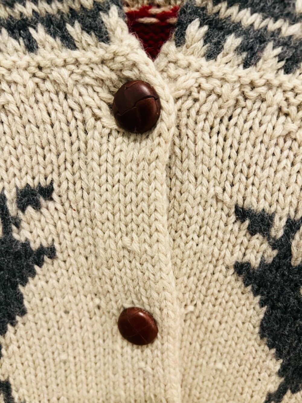Vintage Lauren Ralph Lauren Hand Knit Wool Sweater Cardigan Size P/P - Picture 10 of 16